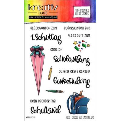 kreativbunt Stempel - Grüße zur Einschulung